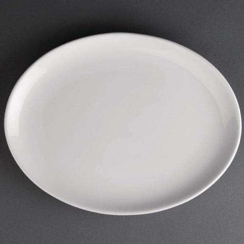  Athena Ovaler flacher Teller aus Porzellan | 25 cm (Stücke 12) 