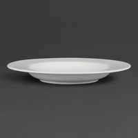Assiette à pâtes en porcelaine blanche 31 cm (4 pièces)