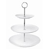 Olympia Etagere Porcelaine Ronde argent | 3 étages
