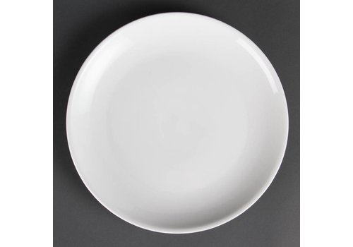  Olympia Runder Teller aus weißem Porzellan 28 cm (Stück 6) 