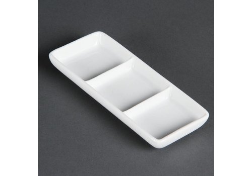  Olympia Serving Dish Porcelain 3 Parts 6x15cm | 12 pieces 