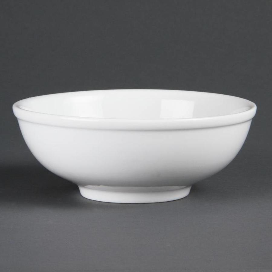 Weiße Porzellanschale mit Nüssen, 19 cm | 6 Stück