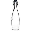 HorecaTraders Glas-Trinkflaschen mit Bügelverschluss, 1 l (6 Stück)