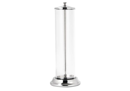  HorecaTraders Straw dispenser chrome plated 