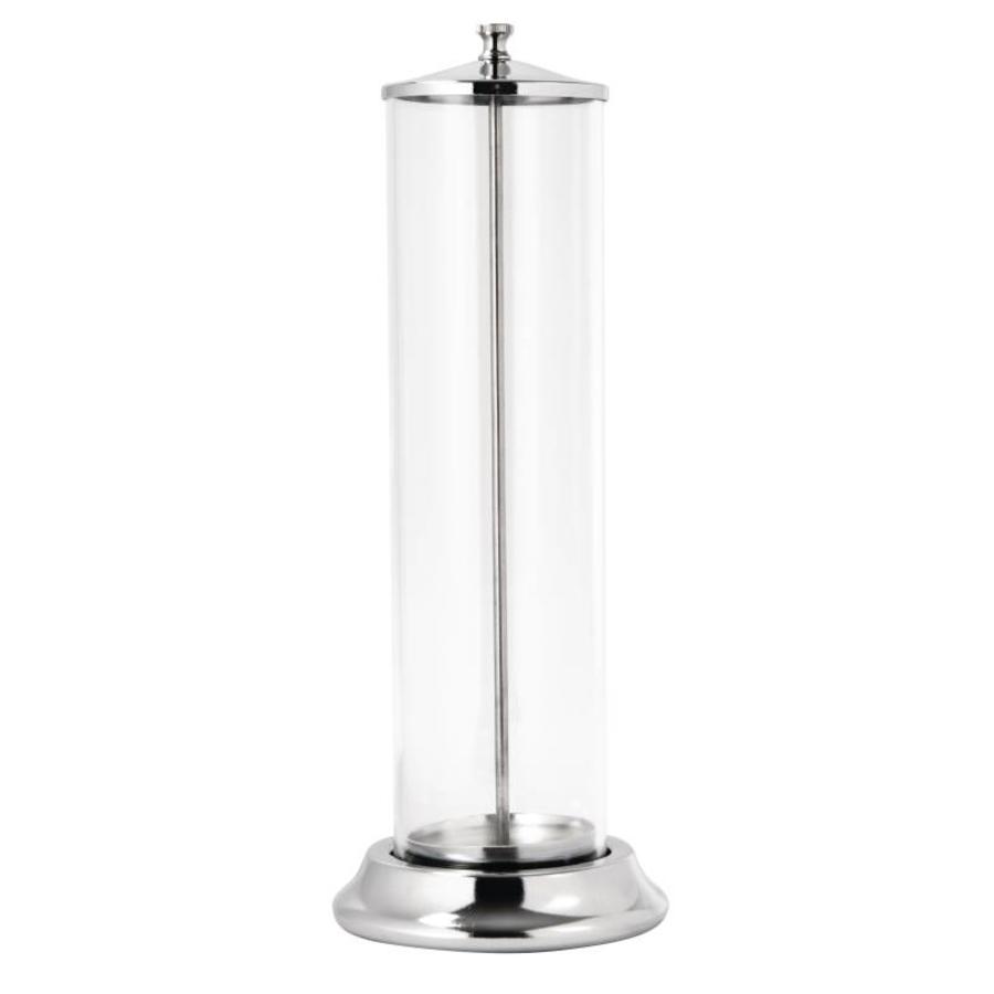 Straw dispenser chrome plated