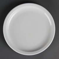 Porcelain lunch plate with narrow rim 23 cm (12 pieces)