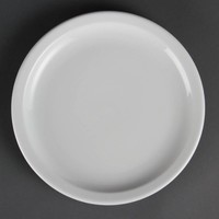 Porzellan-Mittagessenteller mit schmalem Rand 23 cm (Stück 12)