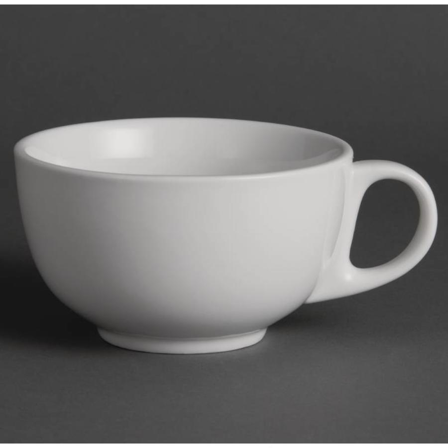 Cappuccinotasse, weißes Porzellan, 42 cl (12 Stück)