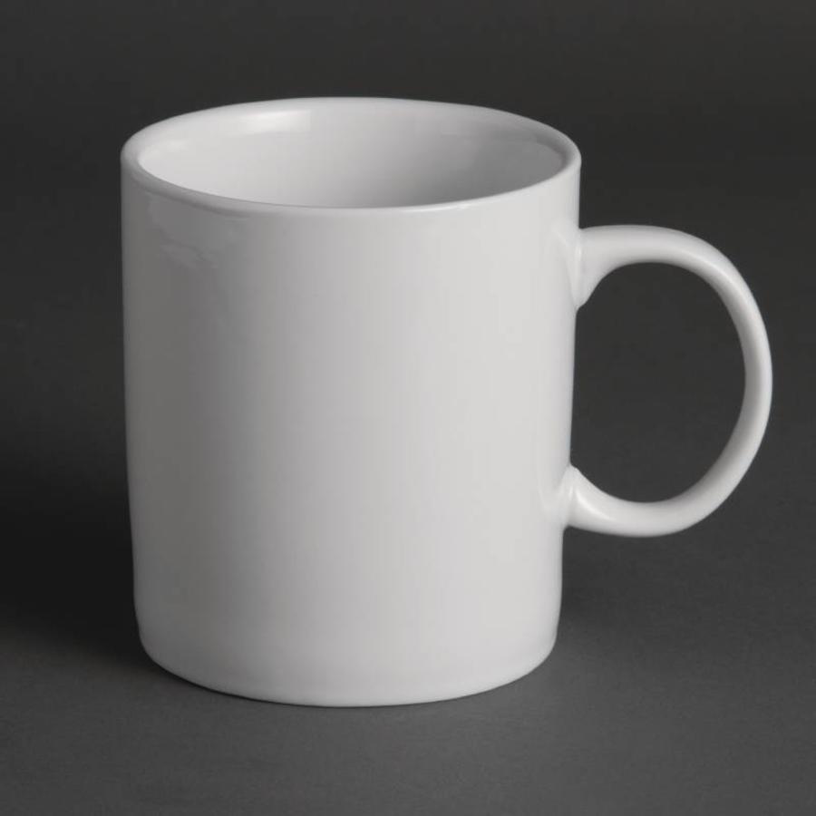 Kaffeebecher aus Porzellan, weiß, 51 cl (12 Stück)