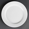 Olympia White Plates with wide rim 28 cm (6 pieces)