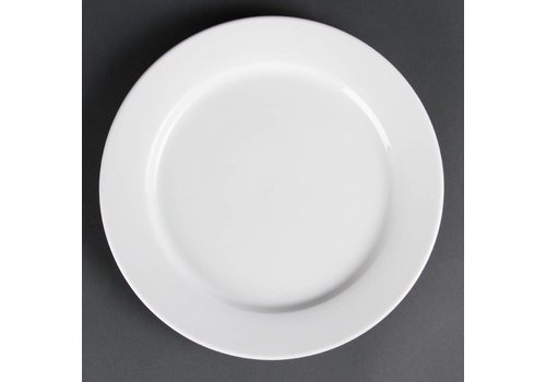  Olympia White Plates with wide rim 28 cm (6 pieces) 