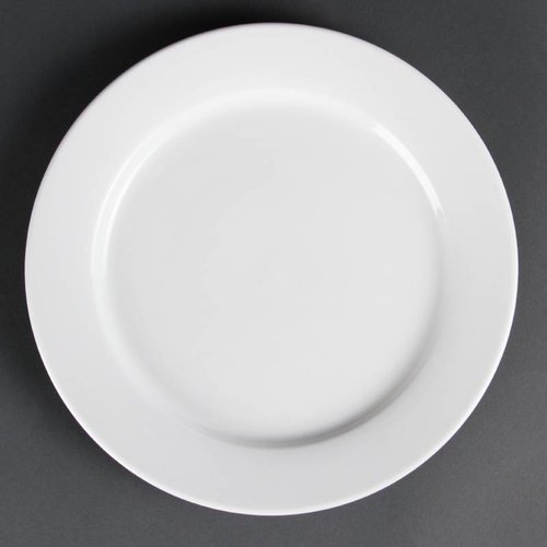  Olympia White Plates with wide rim 28 cm (6 pieces) 