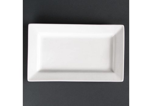  HorecaTraders Porcelain Rectangular Plates | 25x15cm (Piece 4) 