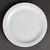 Olympia Assiette en porcelaine blanche à bord étroit 28 cm (pièce 6)