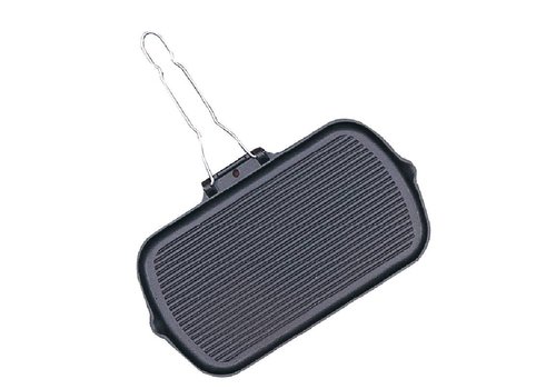  HorecaTraders Profi Grillpfanne | 380 x 225 x 37 mm 
