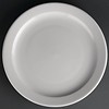 Assiette en porcelaine à bord étroit | 25 cm (12 pièces)