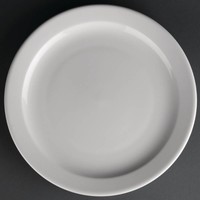 Porcelain plate with narrow rim | 25 cm (pieces 12)