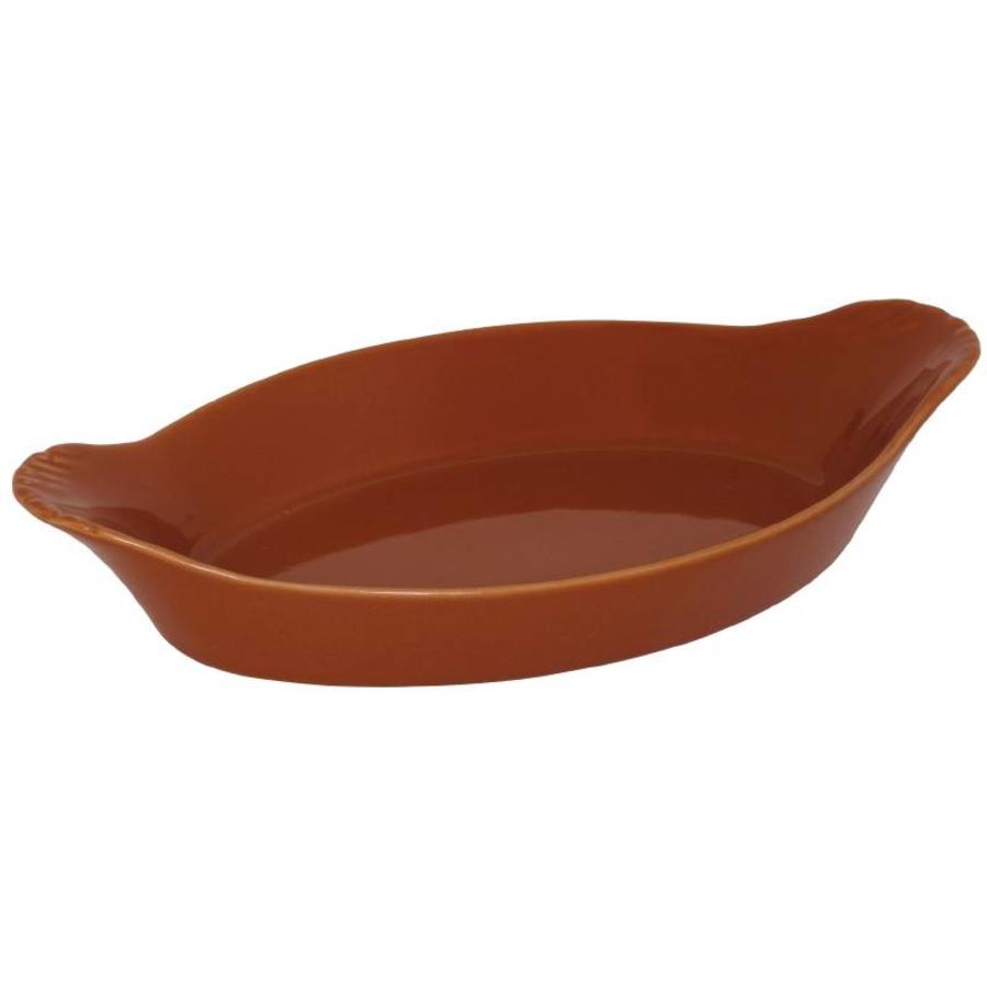 Assiettes à sauce ovales en porcelaine de 20 cm de long | 6 pièces