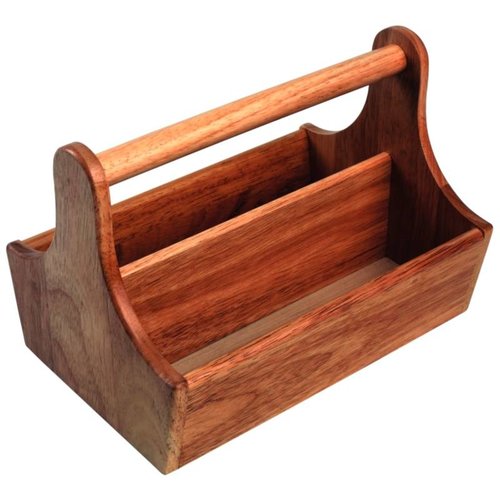  HorecaTraders Acacia Wooden Present Basket | 18x25x18cm 