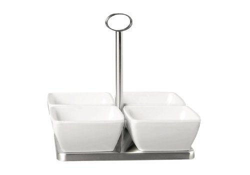  HorecaTraders Bowl Stand for 4 Bowls 