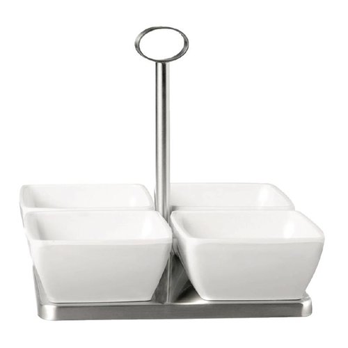  HorecaTraders Bowl Stand for 4 Bowls 