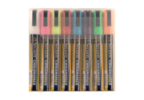  Securit Chalk Markers Professional | 8 Colors 