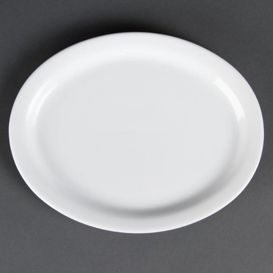 Plat de service ovale en porcelaine | 6 pièces