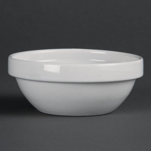  Olympia Whiteware Porcelain Stackable Snack Bowl white 11cm (12 pieces) 