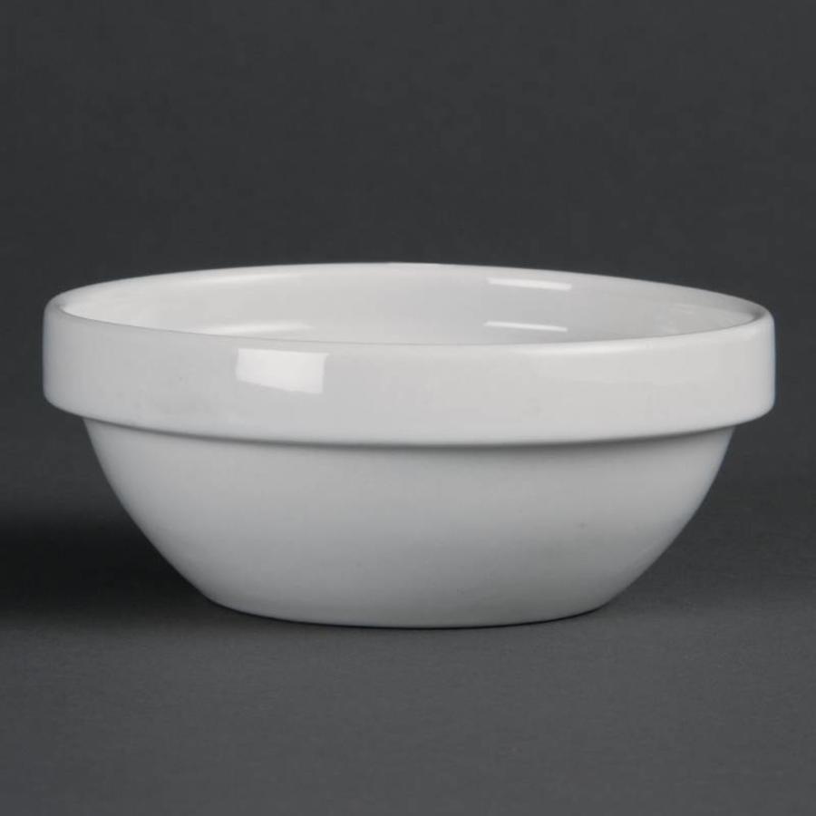Whiteware Porcelain Stackable Snack Bowl white 11cm (12 pieces)