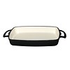 Vogue Plat de cuisson rectangulaire noir 1,8 litres | résistant à l'induction