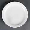 Olympia Small porcelain plates with narrow rim 20 cm (12 pieces)