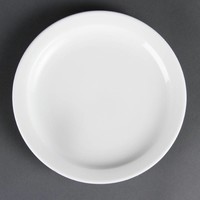 Small porcelain plates with narrow rim 20 cm (12 pieces)