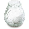 HorecaTraders Barre lumineuse Low Boy transparente avec bougie blanche - 75 h (boîte de 12)