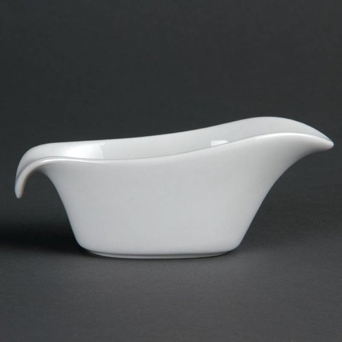  Olympia Whiteware Sauce Boats Porcelain White 9cl (6 pieces) 