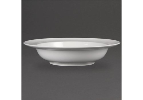  Olympia Luxurious porcelain dinner plates with wide rim (4 pieces) 