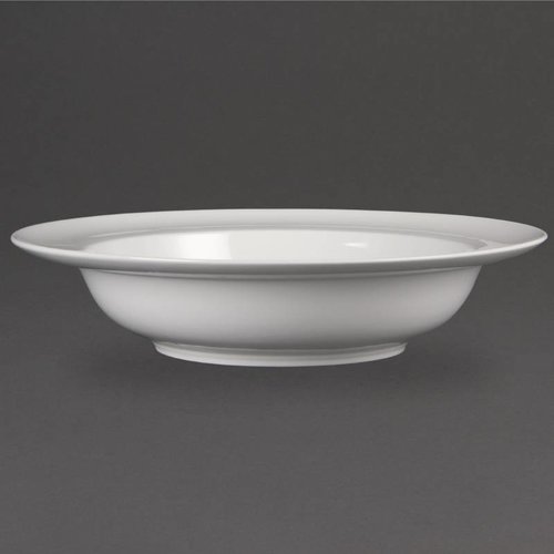  Olympia Luxury porcelain dinner plates with wide rim (4 pieces) 