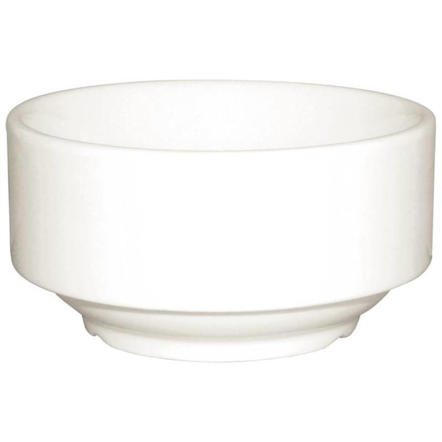 Bol à soupe empilable en porcelaine blanc | 40cl 6 pièces