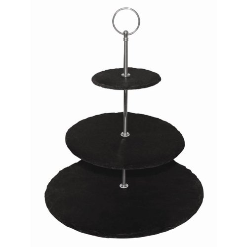  HorecaTraders Slate Etagere 34.5cm(H) | 3 Tiers 