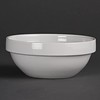 Bol empilable en porcelaine blanc 13 cm | 12 pièces