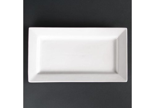  HorecaTraders Assiette de présentation en porcelaine | 31x17cm (Pièces 2) 