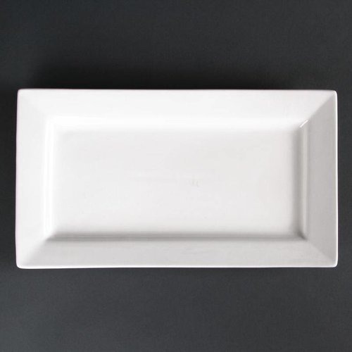  HorecaTraders Assiette de présentation en porcelaine | 31x17cm (Pièces 2) 