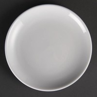 White porcelain round plates 18 cm (12 pieces)