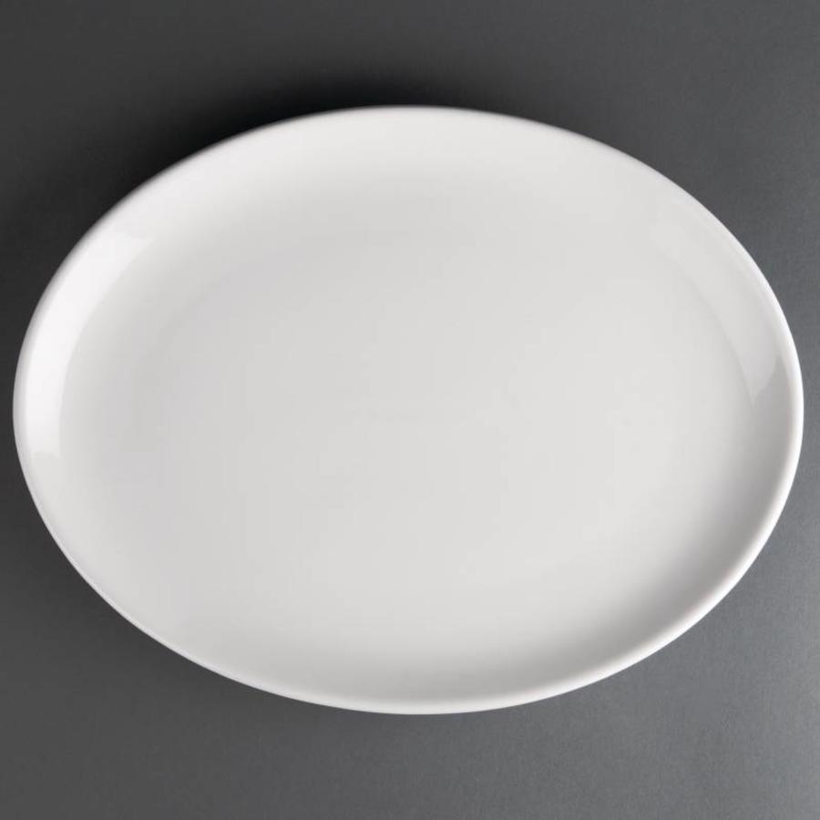 Porcelain oval flat plate | 30 cm (piece 6)