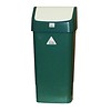 HorecaTraders Plastic Waste Bin with Swing Lid | 50 Liter | Green