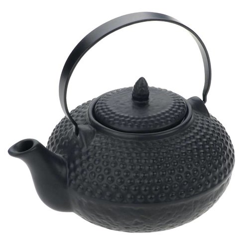  HorecaTraders Oriental style teapot black | 0.85 liters 