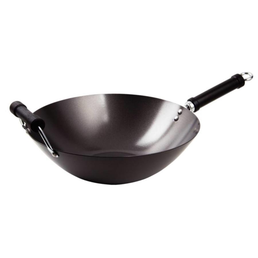 Wok platte bodem | inductie geschikt | 36 cm Ø