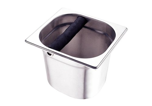  HorecaTraders Bac à déchets en acier inoxydable GN 1/6, 100 x 176 x 162 mm 