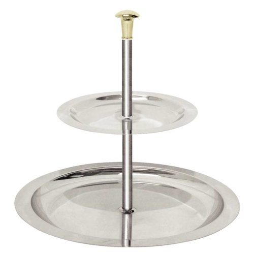  HorecaTraders Stainless Steel Etagere | 2 Tiers 