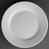 Athena White porcelain plate with wide rim | 23 cm (pieces 12)