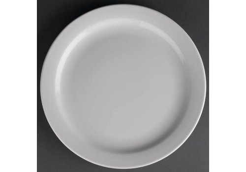  Athena Assiette en porcelaine à bord étroit | 23 cm (12 pièces) 